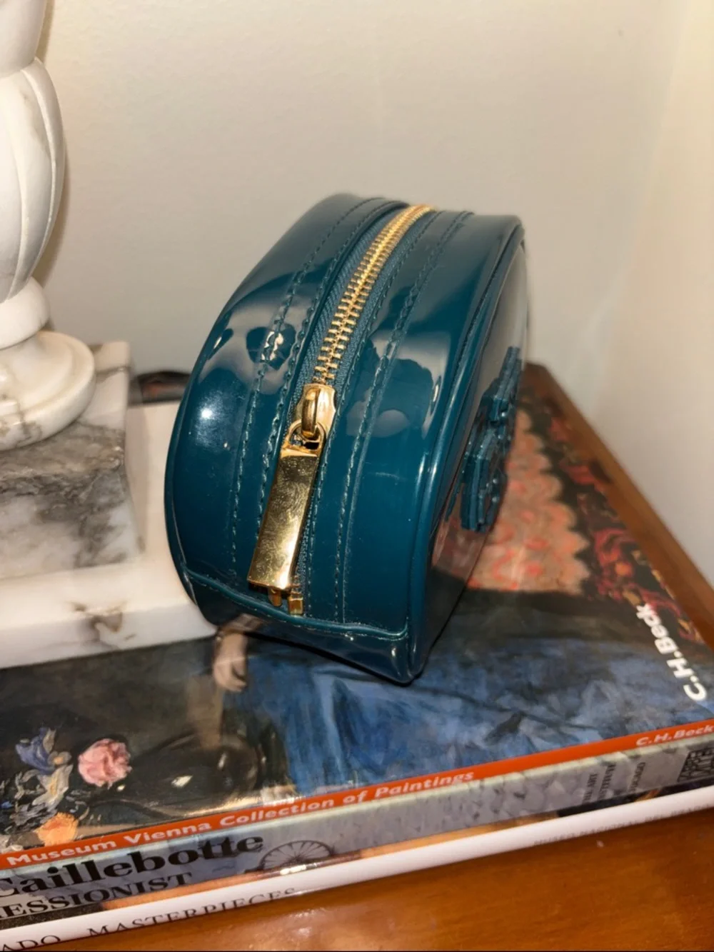 Tory Burch glossy teal